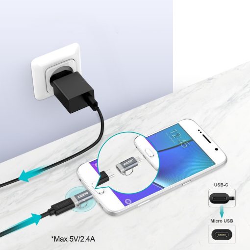 Choetech PD-2CMGY kulcstartós TYPE-C -> micro USB átalakító