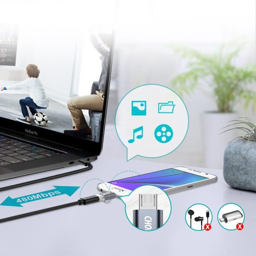 Choetech PD-2CMGY kulcstartós TYPE-C -> micro USB átalakító