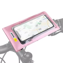 Vizálló biciklis telefontartó pink