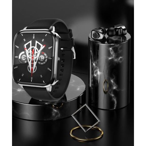 T22 fekete okosóra beépített Bluetooth fülhallgatóval