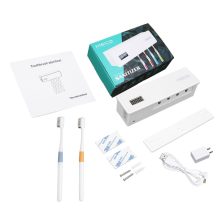 MECO Eleverde fogkefe sterilizáló UV Touch White 4 fogkefehely - Szájhigiéniás körülmények megőrzéséhez!