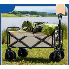 Összecsukható kézi kocsi bézs,5 colos kerékkel