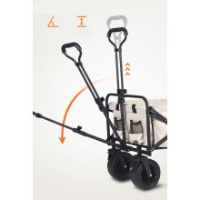 Összecsukható kézi kocsi bézs,5 colos kerékkel