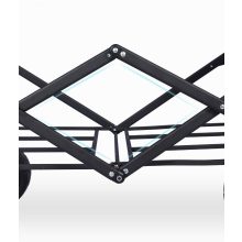 Összecsukható kézi kocsi bézs,5 colos kerékkel