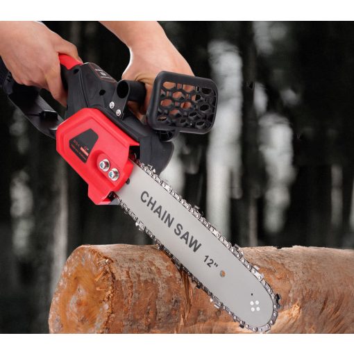 Mraw 300W-os Akkumulátoros láncfűrész 12"-es 2db 48V akkumulátorral