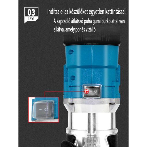 Length Akkumlátoros Felsőmaró Famegmunkáláshoz