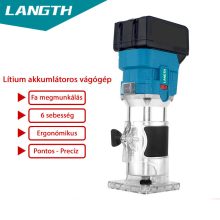 Length Akkumlátoros Felsőmaró Famegmunkáláshoz