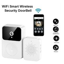 SmartCom Okos vezetéknélküli kapucsengő beltéri vevővel, fehér 