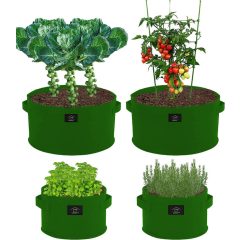 Laxllent Textil virágcserép 2 nagy 2 kicsi zöld