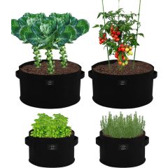 Laxllent Textil virágcserép 2 nagy 2 kicsi fekete szín