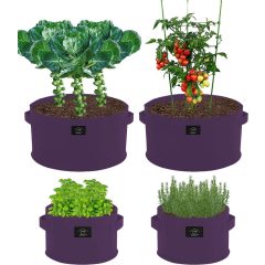   Laxllent Textil virágcserép piros 2 nagy 2 kicsi lila szín