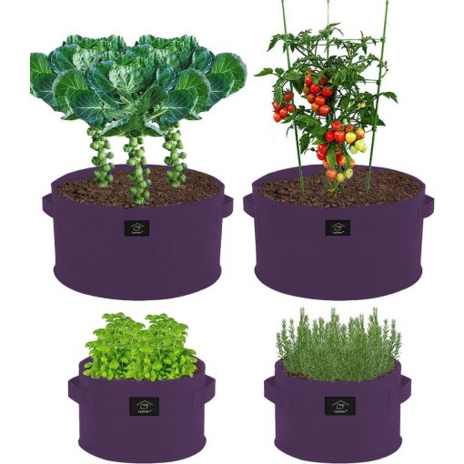 Laxllent Textil virágcserép piros 2 nagy 2 kicsi lila szín