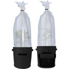   Laxllent Textil virágcserép 2 nagy fekete + növényvédő háló