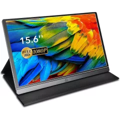   15,6" Hordozható monitor univerzális tokkal - 1080P FHD IPS kijelző, HDMI és Type-C csatlakozás