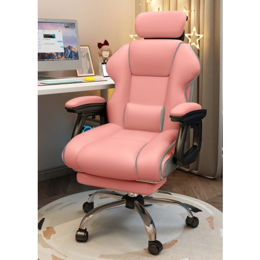 GamerElegance lábtartós szék pink