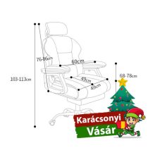 GamerElegance lábtartós szék pink