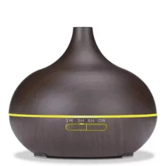   Fa hatású aromaterápiás párologtató (500 ml) - sötét barna