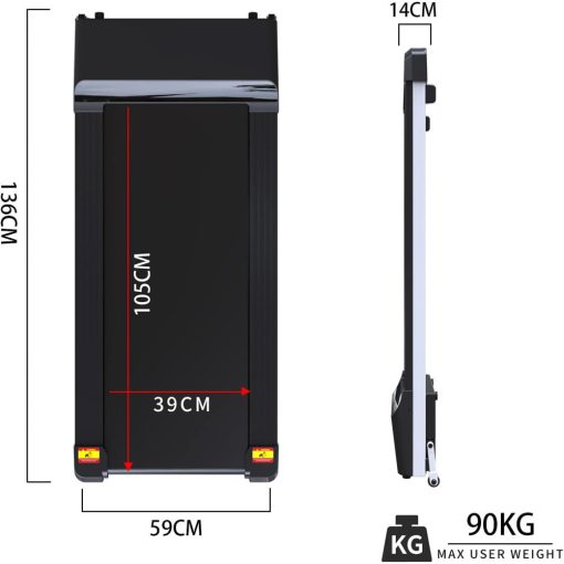 Munkahelyi, otthoni, futópad-sétapad alkalmazással és távirányítóval