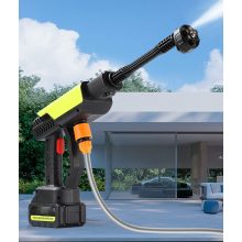 Yongwei Professzionális vezeték nélküli nagynyomású autómosó készlet 2 akkumulátorral, 300 W, 20 bar, 6 az 1-ben állítható fúvóka