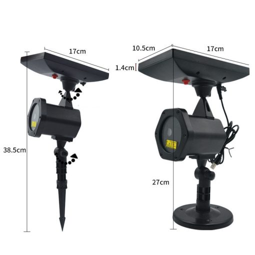 Karácsonyi lézerfény kivetítő, napelemmel - Intelligens LED lézerprojektor!