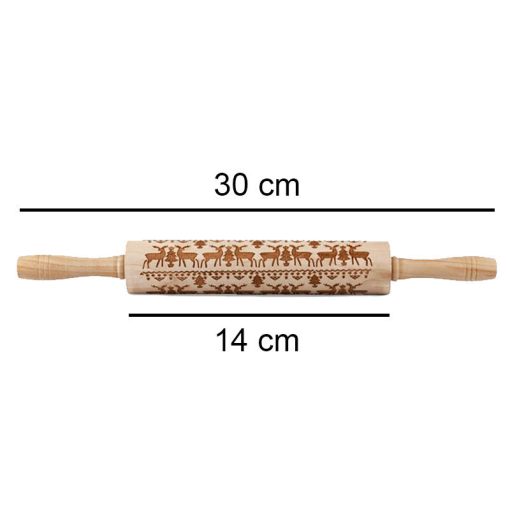 Karácsonyi mintás sodrófa