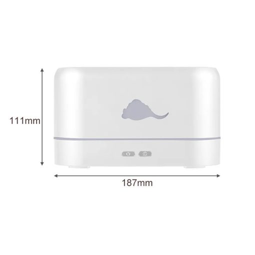 Aromaterápiás diffúzor, légtisztító funkcióval, realisztikus láng hatással