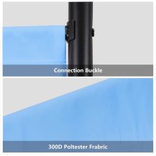 Szobaelválasztó - Beltéri és kültéri használatra, irodákba, munkahelyekre, erkélyre, kiállításokra, rendezvényekre, 180 x 183 cm (kék)