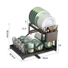 Kétszintes edényszárító, csepegtető