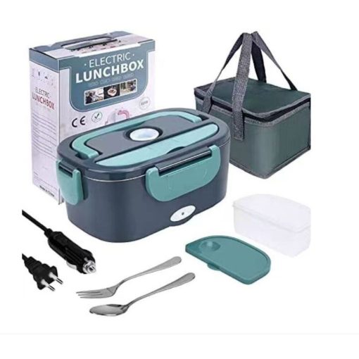 1,5 literes hordozható elektromos ételmelegítő doboz,60W, autós és otthoni vagy irodai használatra