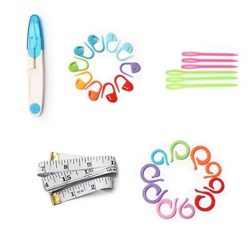 Horgoló készlet színes fonalakkal, válltáskával