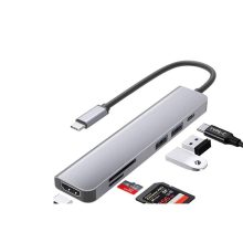 Qhou USB C -> USB 3.0, USB 2.0, USB C, SD és TF kártya,HDTV átalakító