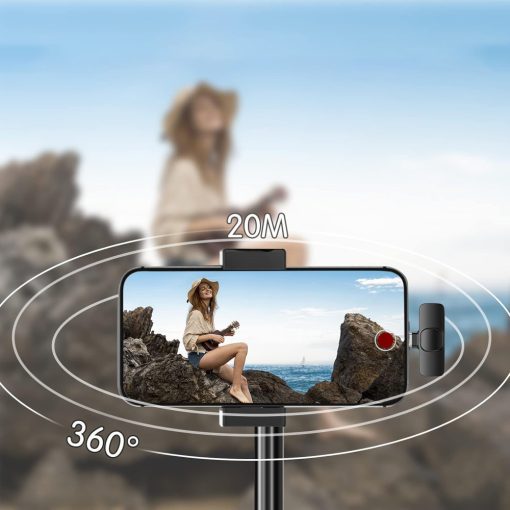 Vezeték nélküli Lavalier Mikrofon iPhone és Android készülékekhez, 2db