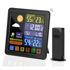   Vezeték nélküli multifunkciós Időjárás állomás, óra és ébresztőóra, kültéri szenzorral