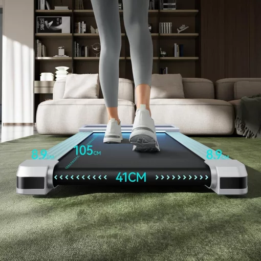 Sétálópad 12 sebességfokozattal, alkalmazással és távirányítóval, fehér