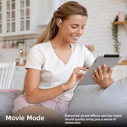 Q18 Kijelzős bluetooth fülhallgató, fekete