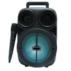   Hordozható 6,5" Bluetooth hangszóró mikrofonnal és LED világítással