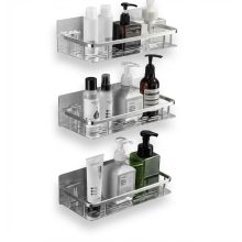 3 szintes alumínium fürdőszobai sarokpolc