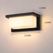 22W IP65 kültéri LED lámpa – retro stílus, meleg fehér - 23,8 × 10 × 11 mm