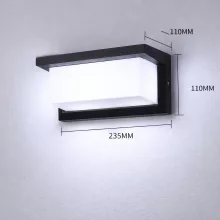 22W IP65 kültéri LED lámpa – retro stílus, hideg fehér - 23,8 × 10 × 11 mm