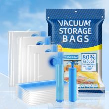 Vákuumos Ruhatároló Zsák Szett – 12 darabos, 4 különböző méretben