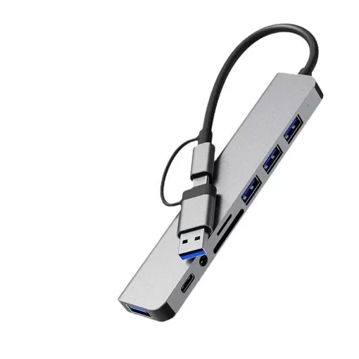 USB Type-C 8in1 univerzális elosztó HUB