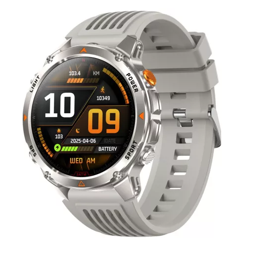 HT37 Okosóra – Bluetooth hívás, GPS, AMOLED kijelző, sport és egészség egyben - Ezüst