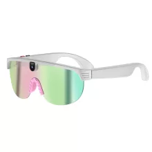 AI Okosszemüveg 8MP kamerával és open-ear hangzással – HD 1080p videó, valós idejű fordítás, cserélhető polarizált lencsék sporthoz és utazáshoz, pink