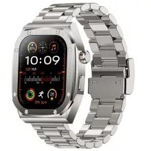 Z17 Max okosóra, ezüst - Bluetooth-hívás funkcióval, pulzusmérővel, lépésszámlálóval, alváskövetéssel