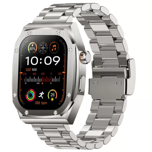 Z17 Max okosóra, ezüst - Bluetooth-hívás funkcióval, pulzusmérővel, lépésszámlálóval, alváskövetéssel
