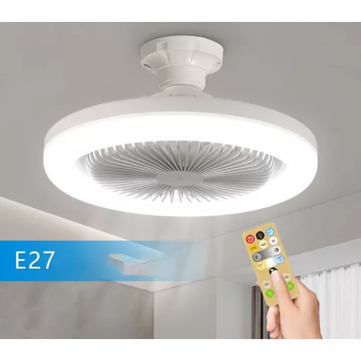 Simple ledes ventillátor e27 foglalattal,távirányítóval