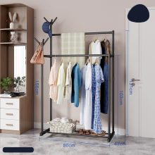 Sorno V3 dupla teleszkópos ruhatároló fogas akasztókkal - Élvezd a rendezett és átlátható ruhatárolást otthonodban vagy irodádban!