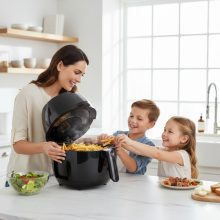 NineShield KB-6001M Panorámaablakos Forrólevegős Sütő – Automatikus keverés funkcióval