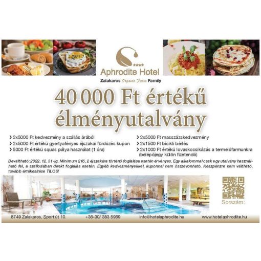 Ajándék a Mindent OLCSÓN -tól rendelése mellé: 40.000 Ft értékű Hotel Aphrodite**** Utalvány